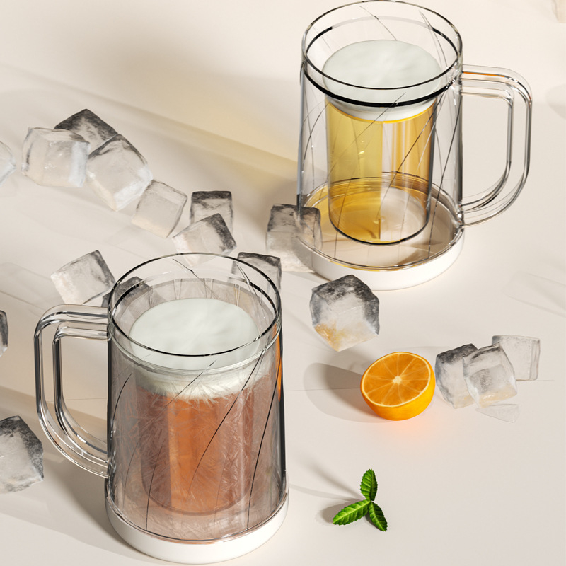 Qiaofeng plastična čaša za pivo, dvostruko izolirana, 801–900 ml, prilagođeni logo