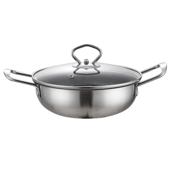 Korejskog stila, nehrđajući čelik s neprijanjajućim premazom – lonac za juhu i suhi lonac s staklenim poklopcem