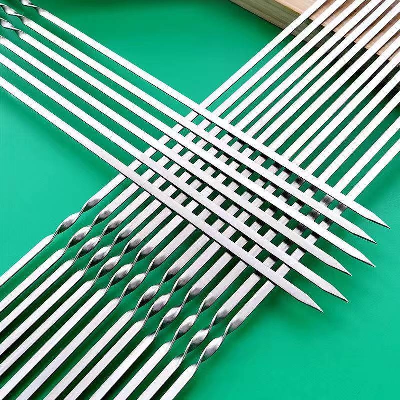 Roštilj štapići od 201 nehrđajućeg čelika – polukružnog profila, sklopivi, elektroforetska obrada, premium razina