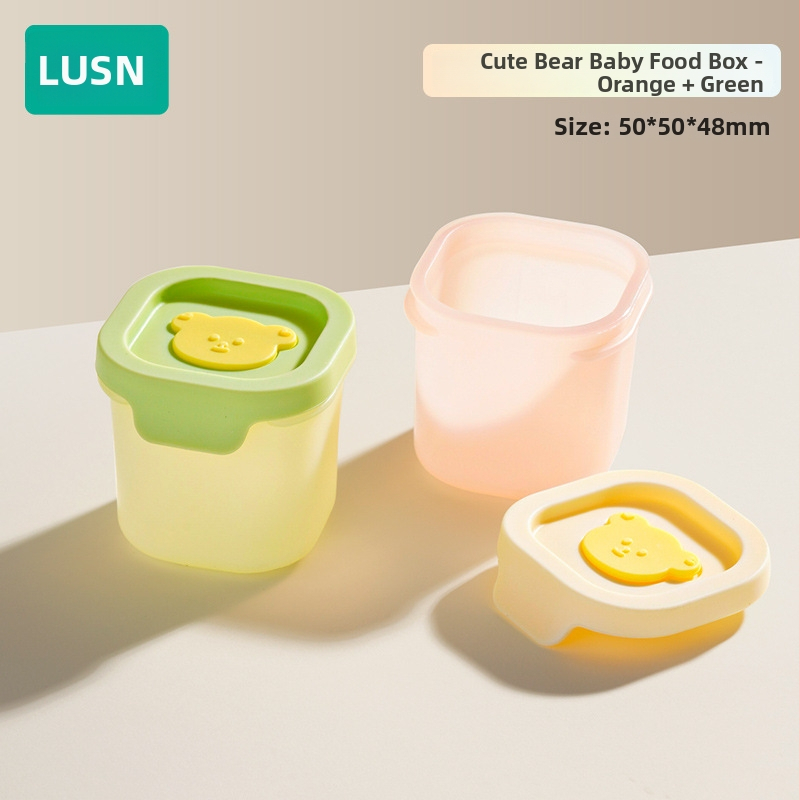 Tavă din silicon pentru hrana bebelușilor, porții independente, set de 2, pentru congelare și gătire la abur, Lusn/Rushan, potrivită pentru copii peste 12 luni