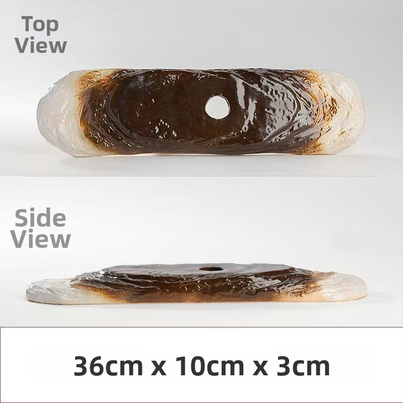 Keramická dekoratívna nádobka s prúdom vody pre akvárium, glazovaná plocha, ručná výroba, klasický štýl, cirkulácia a okysličovanie