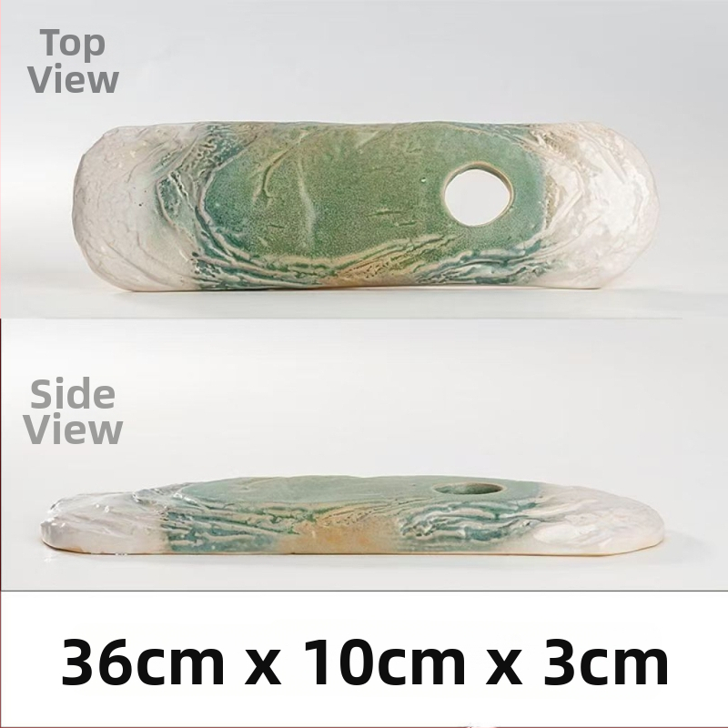 Keramická dekoratívna nádobka s prúdom vody pre akvárium, glazovaná plocha, ručná výroba, klasický štýl, cirkulácia a okysličovanie