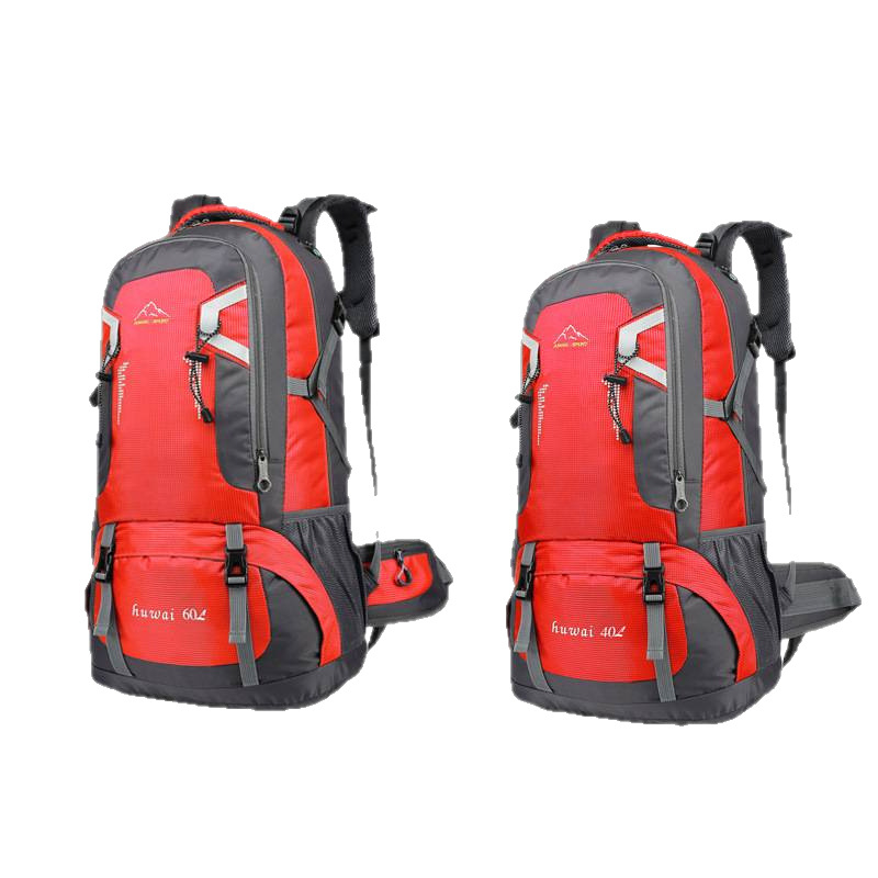 Планинска раница за туризъм, универсекс, найлонова конструкция, презрамки с въздушна подложка, полиестерна подплата, за спорт на открито