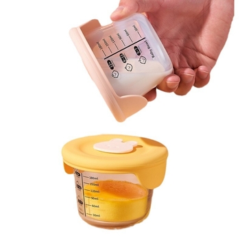 Set de boluri din sticlă pentru hrana bebelușilor – 60 piese, pentru alimentația complementară, bol cu aburi pentru ouă, pentru copii de peste 3 luni