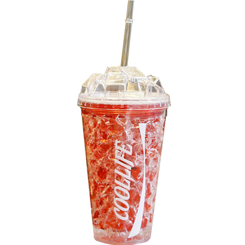 Чаша за студени напитки с двойна стена PS пластмаса подаръчна кутия печатано лого