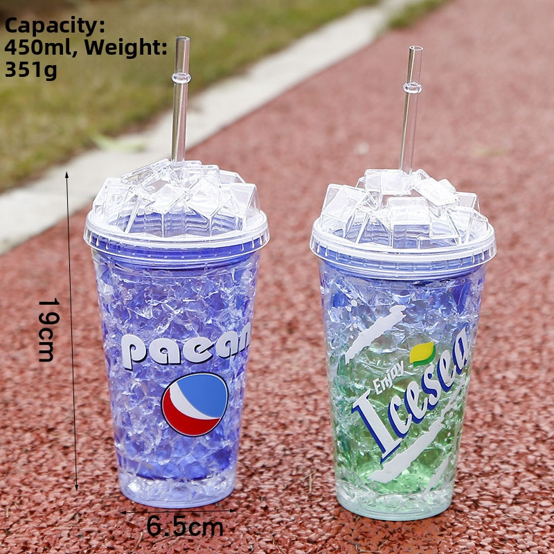 Dvojvrstvový pohár na studené nápoje z PS plastu, darčekové balenie, tlačené logo