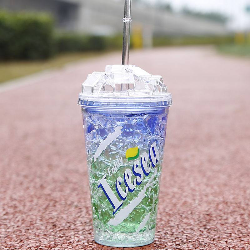 Чаша за студени напитки с двойна стена PS пластмаса подаръчна кутия печатано лого