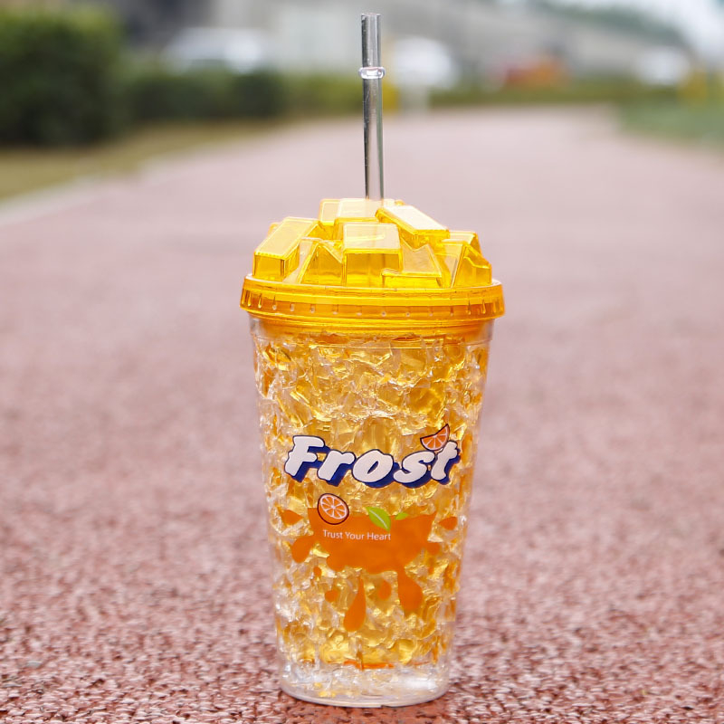 Чаша за студени напитки с двойна стена PS пластмаса подаръчна кутия печатано лого