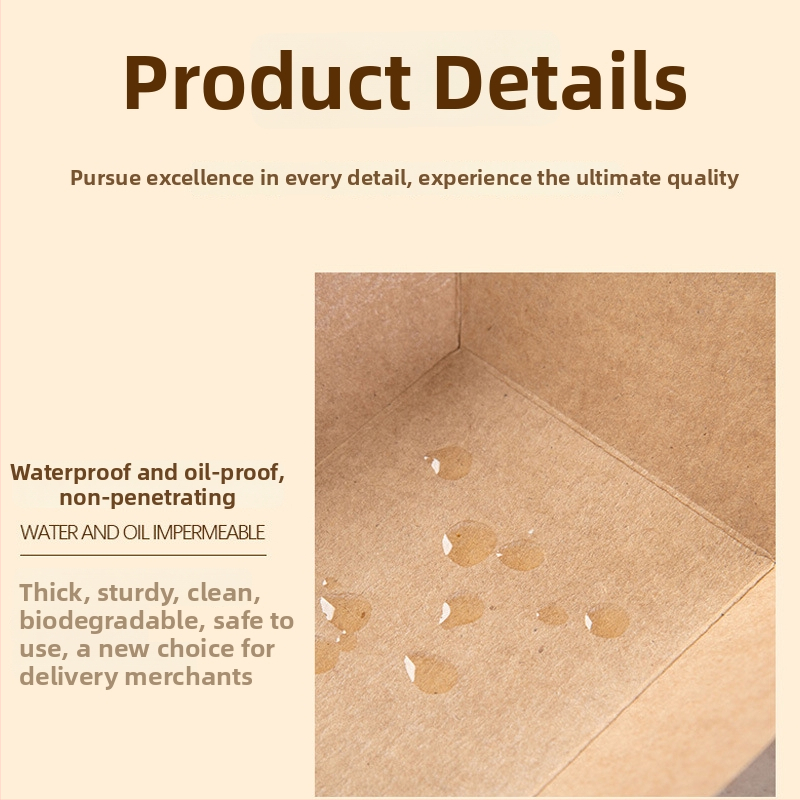 Jednorazová kraftová papierová krabička vo forme lode s otvoreným tanierom, 10 balení, potlač loga a prispôsobenie k dispozícii