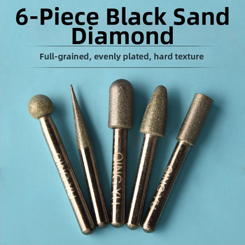 Diamantová brúsna hlava pre keramické obklady a gravírovanie jade, elektrická brúska z emery zliatiny, jemné zrno