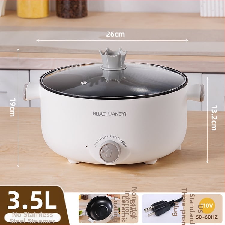 Električni lonac za kuhanje, kapacitet 3–4 L, 800W, 110V, unutarnji lonac s neprijanjajućim premazom, funkcija sprječavanja sušenja