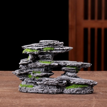 Fém rockery Bonsai tájkép dísz, kínai stílusú, félig kézi készítésű
