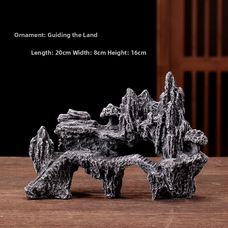 Fém rockery Bonsai tájkép dísz, kínai stílusú, félig kézi készítésű