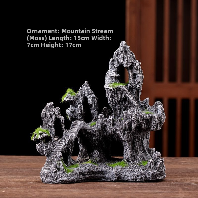 Fém rockery Bonsai tájkép dísz, kínai stílusú, félig kézi készítésű