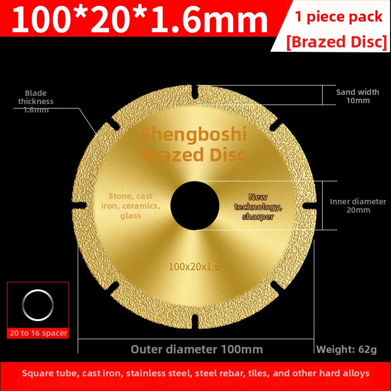 Kotúč na uhlovú brúsku na kov – diamantový kotúč pre nerezovú oceľ, uhol železo, štvorhranný profil a závitovú oceľ – San Platinum Lion