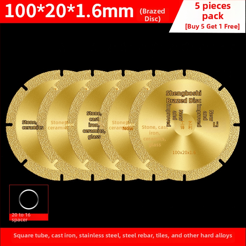 Kotúč na uhlovú brúsku na kov – diamantový kotúč pre nerezovú oceľ, uhol železo, štvorhranný profil a závitovú oceľ – San Platinum Lion