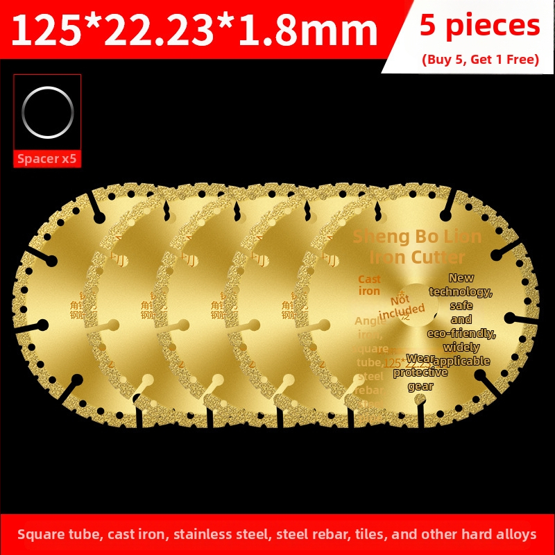 Kotúč na uhlovú brúsku na kov – diamantový kotúč pre nerezovú oceľ, uhol železo, štvorhranný profil a závitovú oceľ – San Platinum Lion