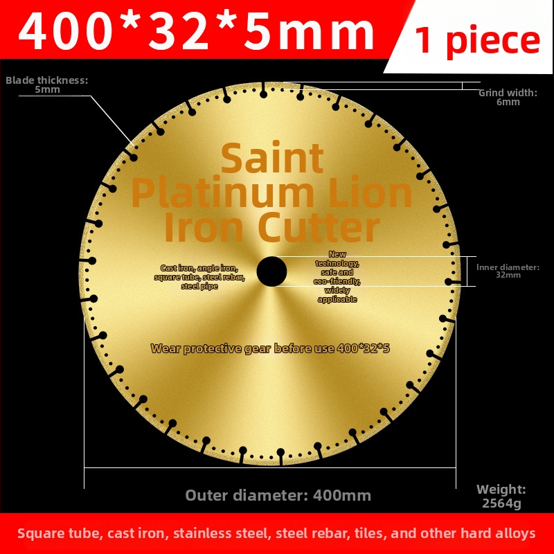 Kotúč na uhlovú brúsku na kov – diamantový kotúč pre nerezovú oceľ, uhol železo, štvorhranný profil a závitovú oceľ – San Platinum Lion