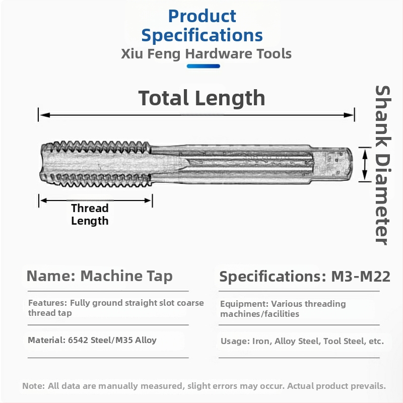 Závitovací vrták z nerezovej ocele pre stroje — titan povlak, obsah kobaltu