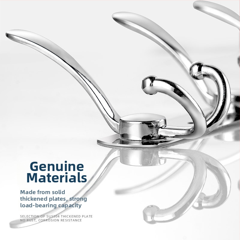 Stenu vešiak s viacerými radmi, nerezová oceľ, kúpeľňa, moderný štýl