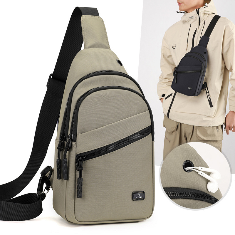 Férfi mellkas táska szabadidős utazásokhoz — Oxford anyag, ultra könnyű, Aotian márka, 2025 tavasz