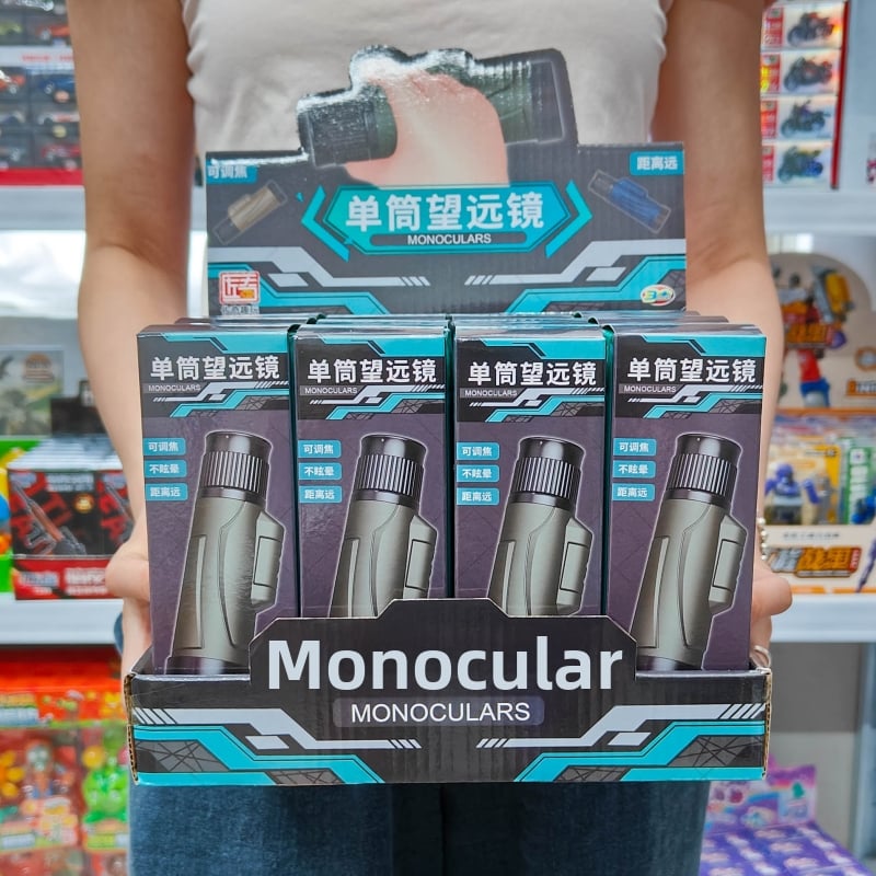 Telescop pirat pentru copii, cu trei secțiuni, reglabil, din plastic, jucărie educațională de fizică pentru 7–14 ani