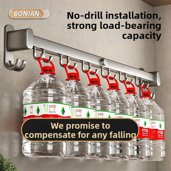 Πλαστικός τοίχος κρεμάστρας ράφι κουζίνας, εγκατάσταση χωρίς τρύπες, για σπατουλες, κουταλες και μαχαιρια