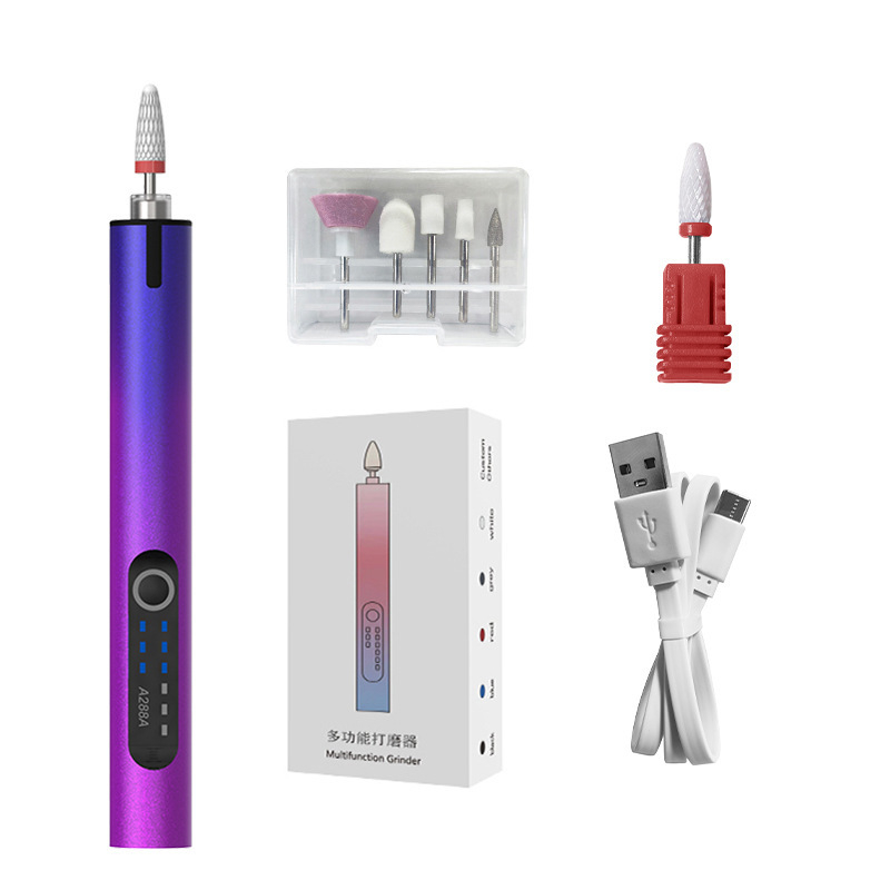 Újratölthető lítium akkumulátoros körömdolgozó, 3.7V, három sebesség, 0.5 m kábel, reszeléshez, gravírozáshoz és polírozáshoz