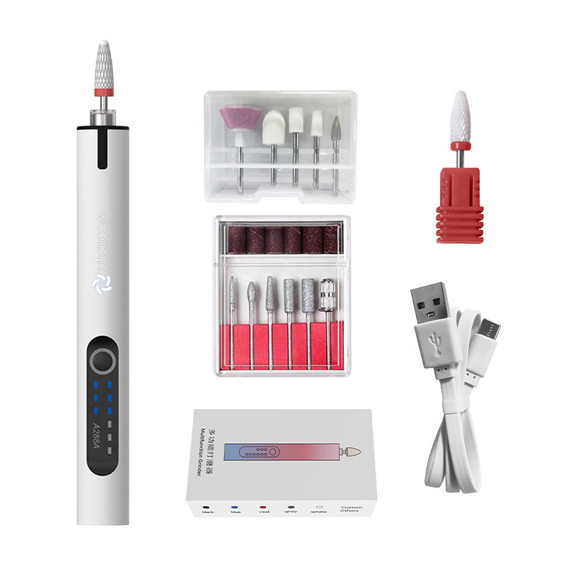 Újratölthető lítium akkumulátoros körömdolgozó, 3.7V, három sebesség, 0.5 m kábel, reszeléshez, gravírozáshoz és polírozáshoz