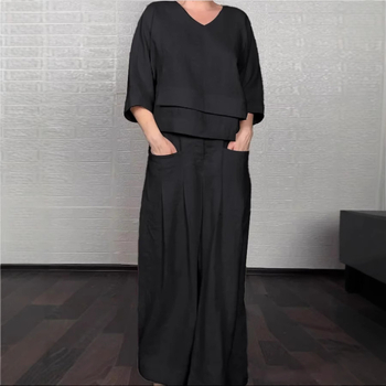 Casual dvodijelni set, top i donji dio, jednobojan, poliester-spandeks smjesa (95% poliester), dugi rukavi, japansko-korejski casual stil, jesen 2025