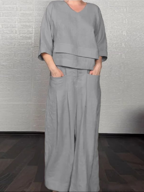 Casual dvodijelni set, top i donji dio, jednobojan, poliester-spandeks smjesa (95% poliester), dugi rukavi, japansko-korejski casual stil, jesen 2025