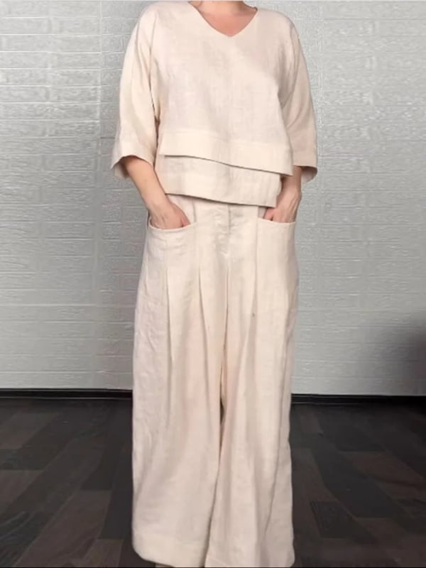 Casual dvodijelni set, top i donji dio, jednobojan, poliester-spandeks smjesa (95% poliester), dugi rukavi, japansko-korejski casual stil, jesen 2025