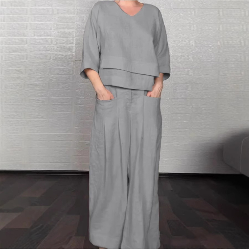 Casual dvodijelni set, top i donji dio, jednobojan, poliester-spandeks smjesa (95% poliester), dugi rukavi, japansko-korejski casual stil, jesen 2025