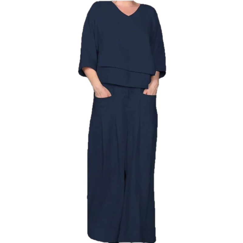 Casual dvodijelni set, top i donji dio, jednobojan, poliester-spandeks smjesa (95% poliester), dugi rukavi, japansko-korejski casual stil, jesen 2025