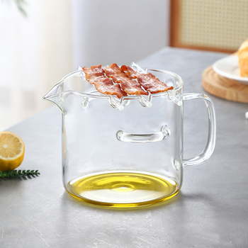 Γυάλινο δοχείο για το ψήσιμο κρέατος, χωρίς καπνό, 680 γρ., συμβατό με όλες τις εστίες