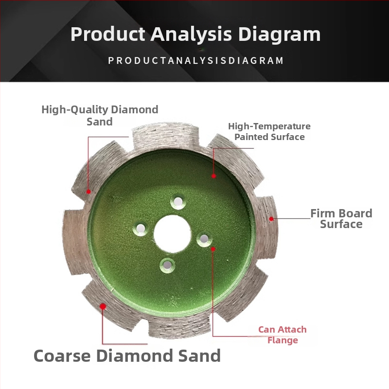 Diamantový hrubý rezný kotúč na drážky v granite a betóne so brúsnou hlavou - GTX