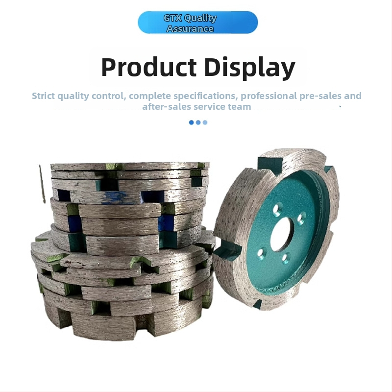 Diamantový hrubý rezný kotúč na drážky v granite a betóne so brúsnou hlavou - GTX