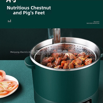 Električni hot pot lonac, 1201–1500 W, 3–4 L, nehrđajući čelik, dodirno upravljanje, funkcije: parenje, kuhanje, dinstanje