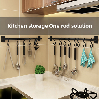 Кухненски стенен безпробивен държач за закачане и поставка за дъска за рязане — Rosie, Space Aluminum, модерен стил, модел Paragraph A