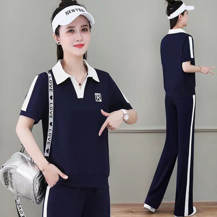 Ženski dvodijelni casual kostim – Chenille tkanina, Spandex <30%, princeze rukave, ženstveni stil, ljeto 2023