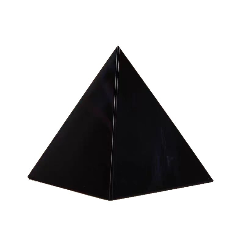 Πυραμίδα από κρύσταλλο – διακοσμητικό με εσωτερικά χαραγμένο αρχαϊκό Αιγυπτιακό κείμενο, K9 κρύσταλλος, γεωμετρικός οικιακός διακοσμός