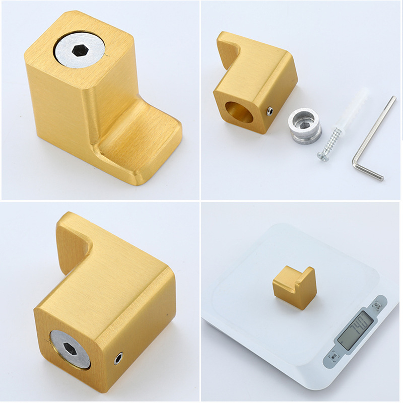 Закачалка за палта за стената от алуминий, прахово покритие, стил Светъл лукс, марка Xibaijia, тегло 0.1 кг