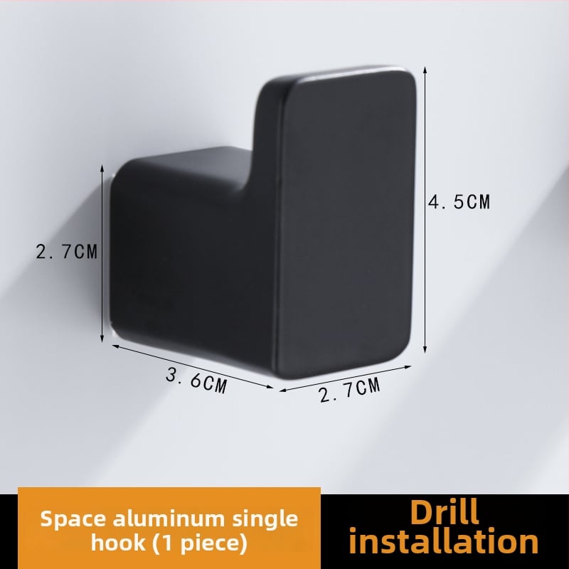 Закачалка за палта за стената от алуминий, прахово покритие, стил Светъл лукс, марка Xibaijia, тегло 0.1 кг
