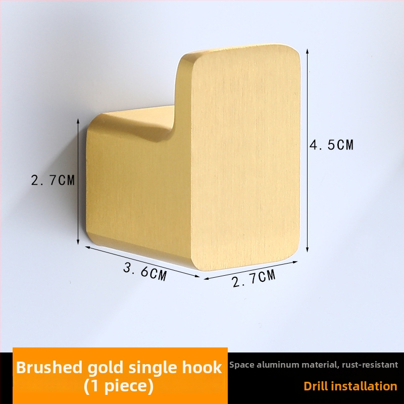 Закачалка за палта за стената от алуминий, прахово покритие, стил Светъл лукс, марка Xibaijia, тегло 0.1 кг