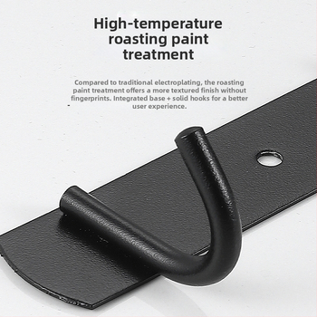 Κρεμάστρα τοίχου από ανοξείδωτο χάλυβα με 3+ σειρές γάντζων, μοντέρνο μινιμαλιστικό σχέδιο, αντοχή 10 kg, εγκατάσταση χωρίς διάτρηση για κουζίνα και μπάνιο