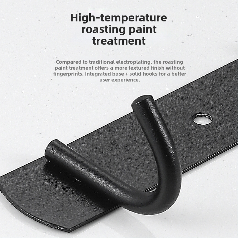 Κρεμάστρα τοίχου από ανοξείδωτο χάλυβα με 3+ σειρές γάντζων, μοντέρνο μινιμαλιστικό σχέδιο, αντοχή 10 kg, εγκατάσταση χωρίς διάτρηση για κουζίνα και μπάνιο