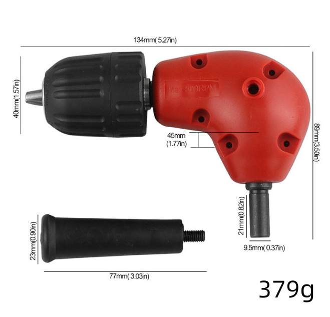 Xin Mu Tian 105° kutni adapter za bit za bušilicu – savijeni šesterokutni osovinski, legura