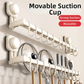 Οργανωτής κουζίνας με αναρρόφηση, χωρίς εγκατάσταση, τοίχος-κρεμάστρα για κουτάλες, σπατούλες και μαχαίρια, ανοξείδωτο ατσάλι, έναρξη 2025