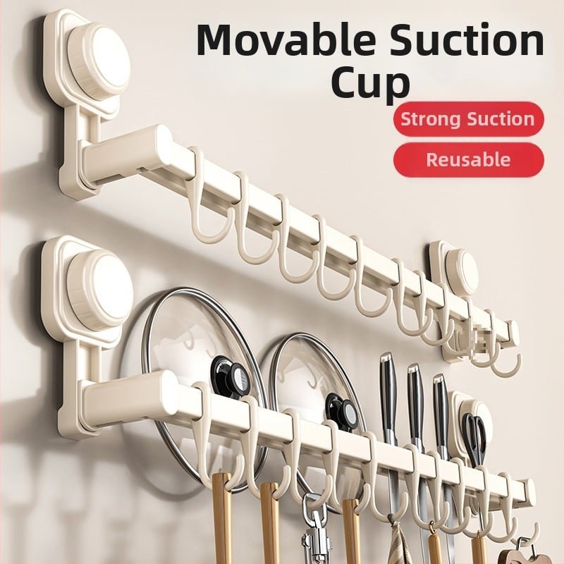 Οργανωτής κουζίνας με αναρρόφηση, χωρίς εγκατάσταση, τοίχος-κρεμάστρα για κουτάλες, σπατούλες και μαχαίρια, ανοξείδωτο ατσάλι, έναρξη 2025