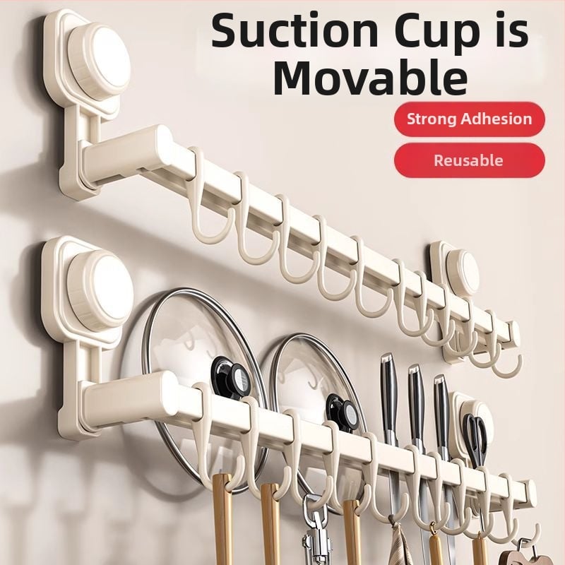 Οργανωτής κουζίνας με αναρρόφηση, χωρίς εγκατάσταση, τοίχος-κρεμάστρα για κουτάλες, σπατούλες και μαχαίρια, ανοξείδωτο ατσάλι, έναρξη 2025